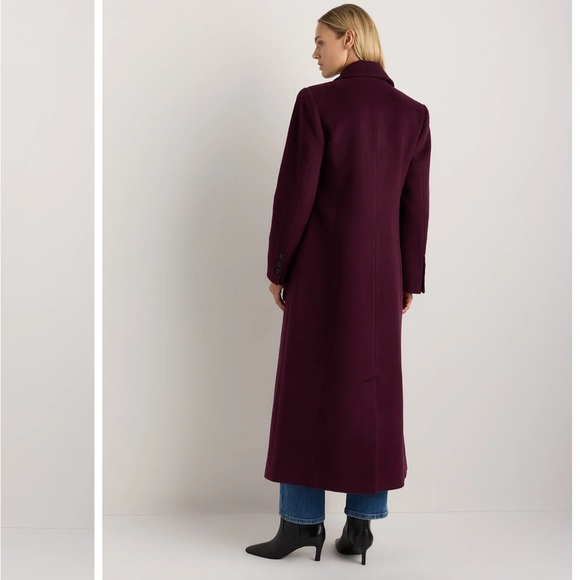 Quince Deep Burgundy Wool Coat - Picture 6 of 7